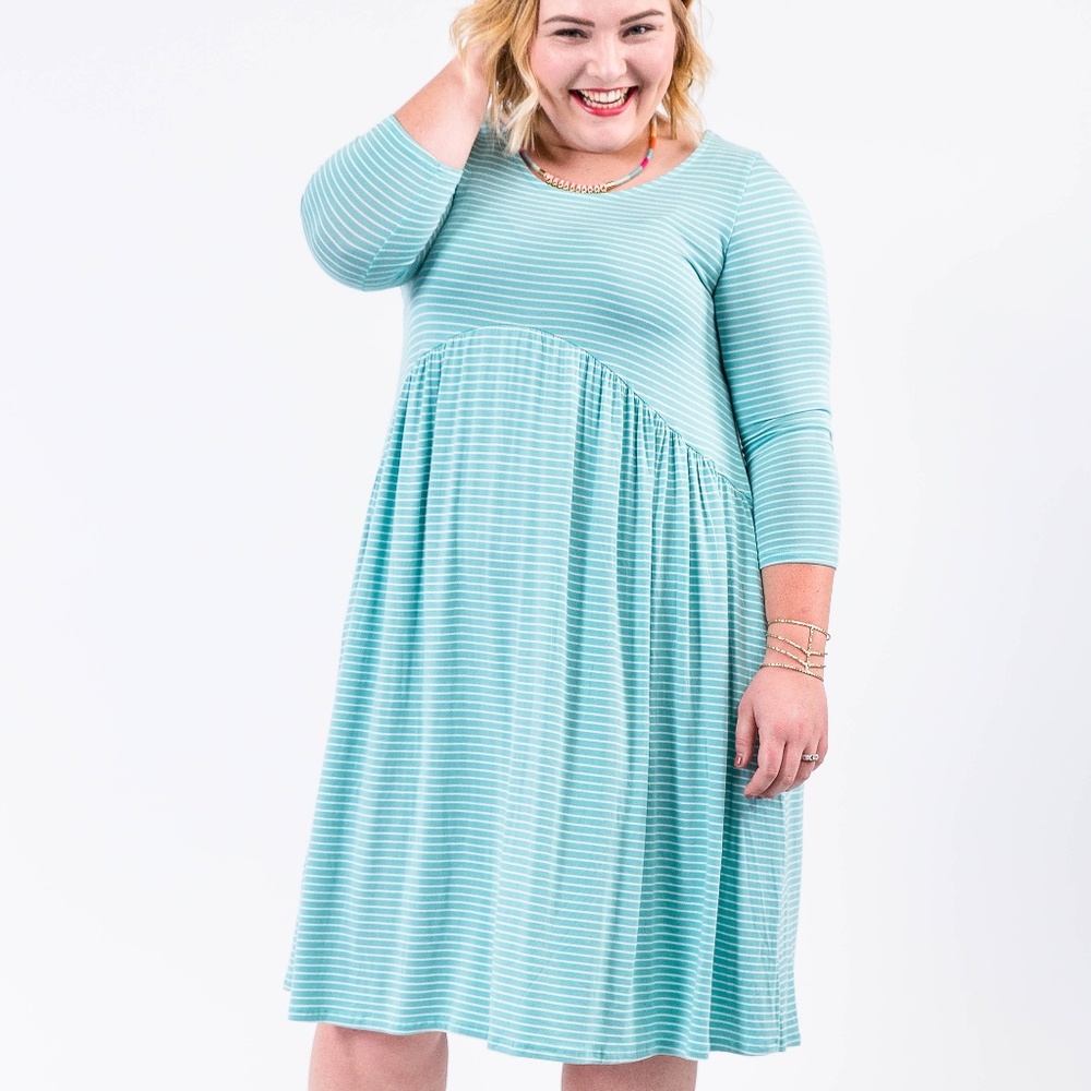 NWT Agnes & Dora Oakley Dress Mint Stripe Size XS